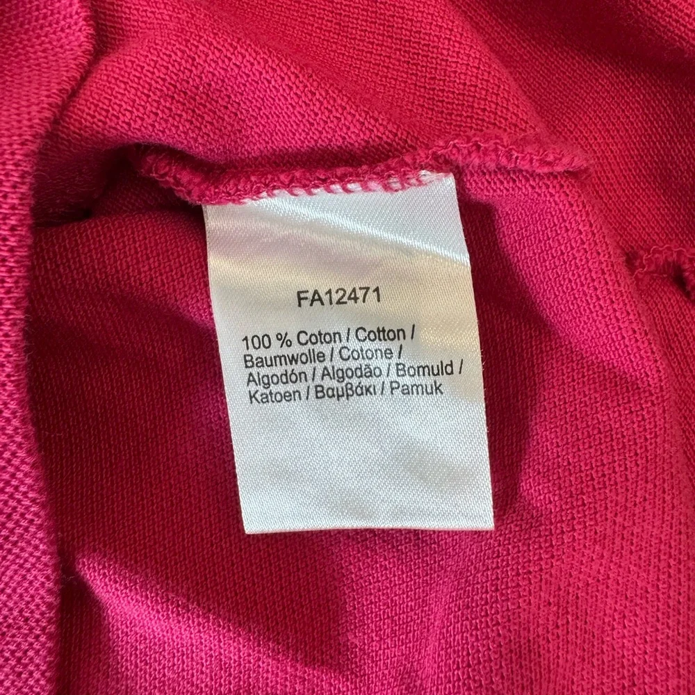 Lacoste Girls Polo Dress Pink Size 10 Large Logo Classic Preppy - Picture 8 of 10